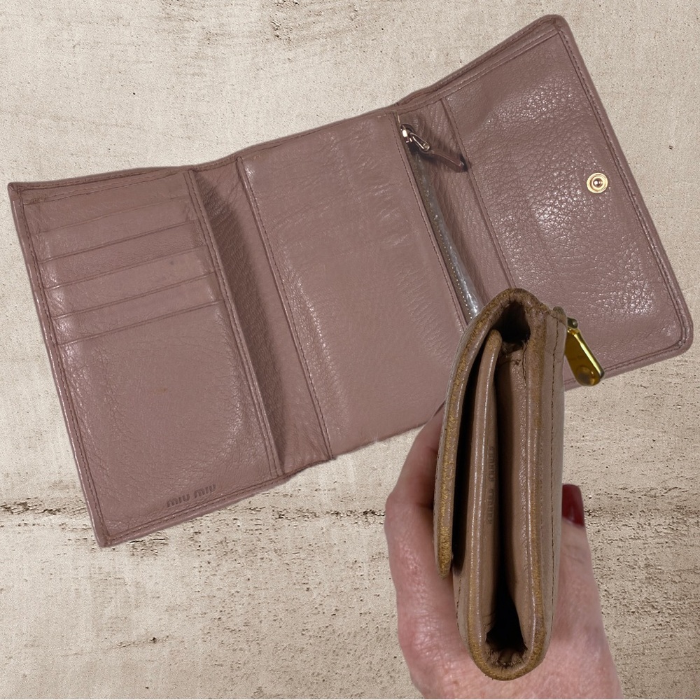Miu Miu Wallet All Leather Midi Wallet Neutral Mi… - image 3